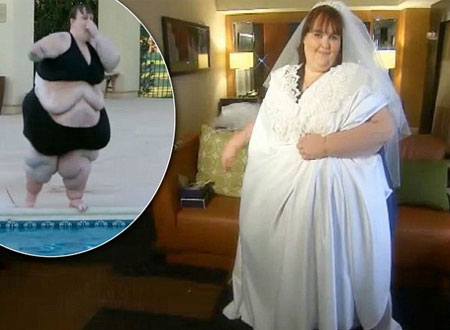 بالصور.. أضخم امرأة في العالم تستعد لزفافها 