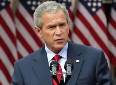 جورج بوش يكشف عن موهبته.. شاهد 