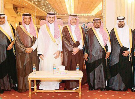 المبارك والخليل يحتفلون بزواج عبد العزيز في الرياض