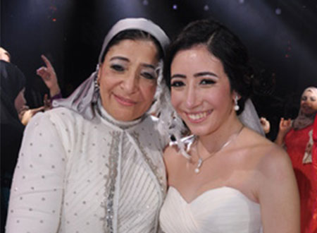 ياسر ووليد الحريري يحتفلان بزفاف هبة عفيفي وأحمد توفيق