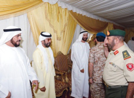 طحنون بن محمد يعزي في وفاة خميس عبدالله الجوعان الكعبي