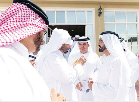 محمد بن راشد يشهد مأدبة غداء مواطن قطري
