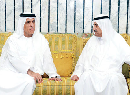 الشرقي يتقبل تعازي سعود بن صقر وعبدالله المعلا