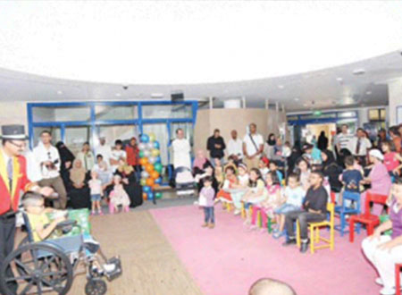شركة البترول الوطنية تقيم احتفالية خاصة لأطفال مستشفى البنك الوطني 