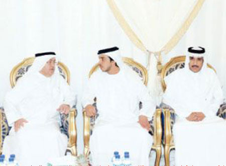 منصور بن زايد يعزي حمد المدفع