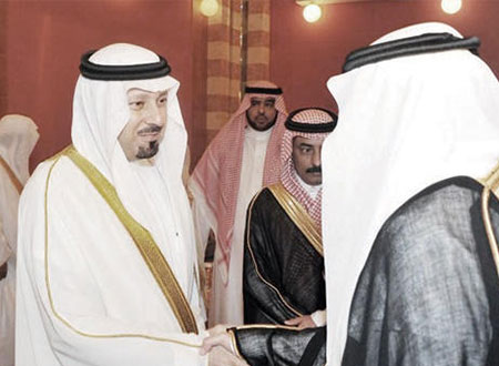 الأمير مشعل بن عبدالله يستقبل المهنئين بعيد الفطر