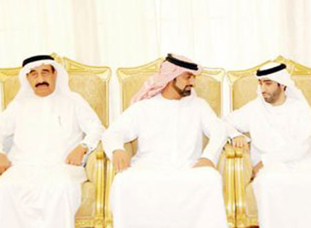 عمار وعبد العزيز والنعيمي يعزون سعود الدربي في وفاة والده