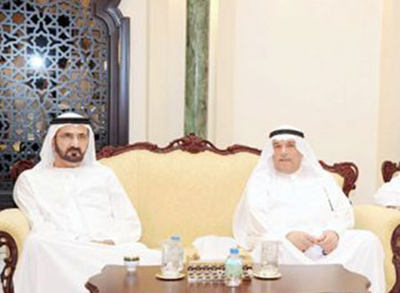 محمد بن راشد يعزي في وفاة معتوقة بنت إسماعيل آل عباس