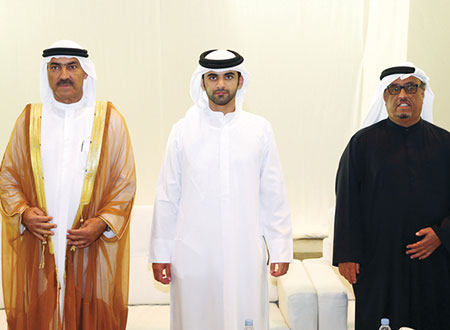 حمدان بن راشد ومكتوم بن محمد يحضران أفراح المهيري والسويدي