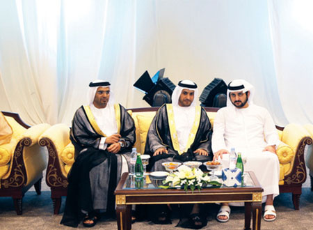 مكتوم بن محمد يحضر حفل زفاف ماجد السويدي