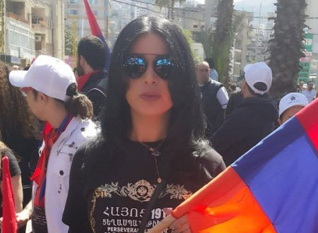 ماريا تحيي الذكرى المئوية لمذبحة الأرمن.. صور وفيديو