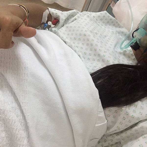 علا الفارس تنقل إلى المستشفى وتنشر صورة لها على سرير المرض -