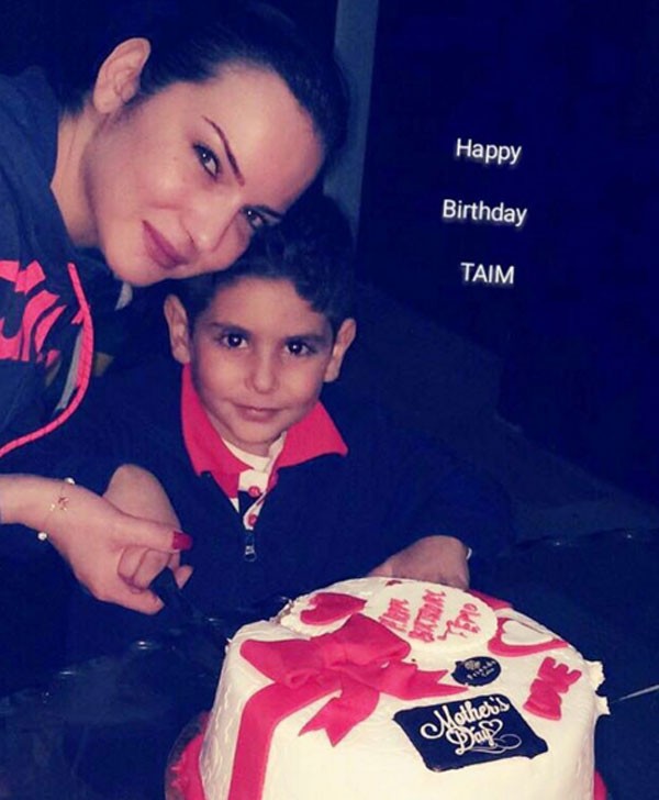 صفاء سلطان تحتفل بعيد ميلاد تيم شاهد