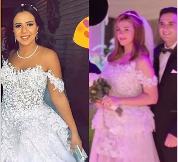 هل ارتدت إيمي سمير غانم نفس فستان زفاف شقيقتها دنيا؟ شاهد