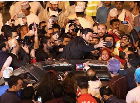 تامر حسني يتألق وسط حشد هائل من جمهوره بعمان.. صور