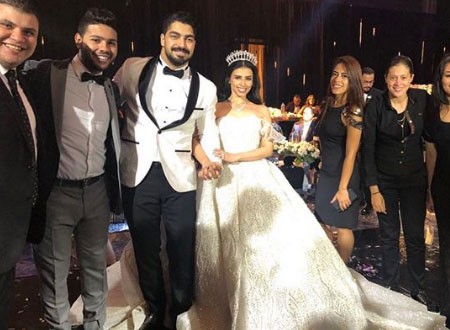 المطرب الشاب مينا عطا يحتفل بزفافه وسط النجوم.. صور