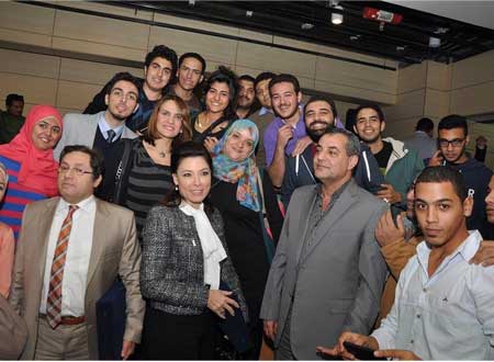 تكريم أنوشكا وحسام داغر في الأكاديمية العربية.. صور