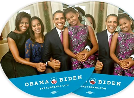 باراك أوباما يستخدم صور لعائلته في حملته الانتخابية