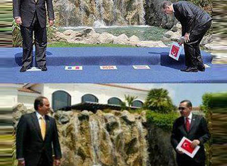 رجب طيب أردوغان يرفض أن &laquo;يدوس&raquo; بقدمه على علم بلاده