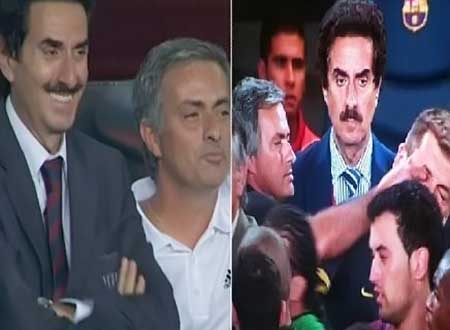 ظهور &laquo;الراجل اللي ورا جوزيه مورينيو&raquo; في برشلونة